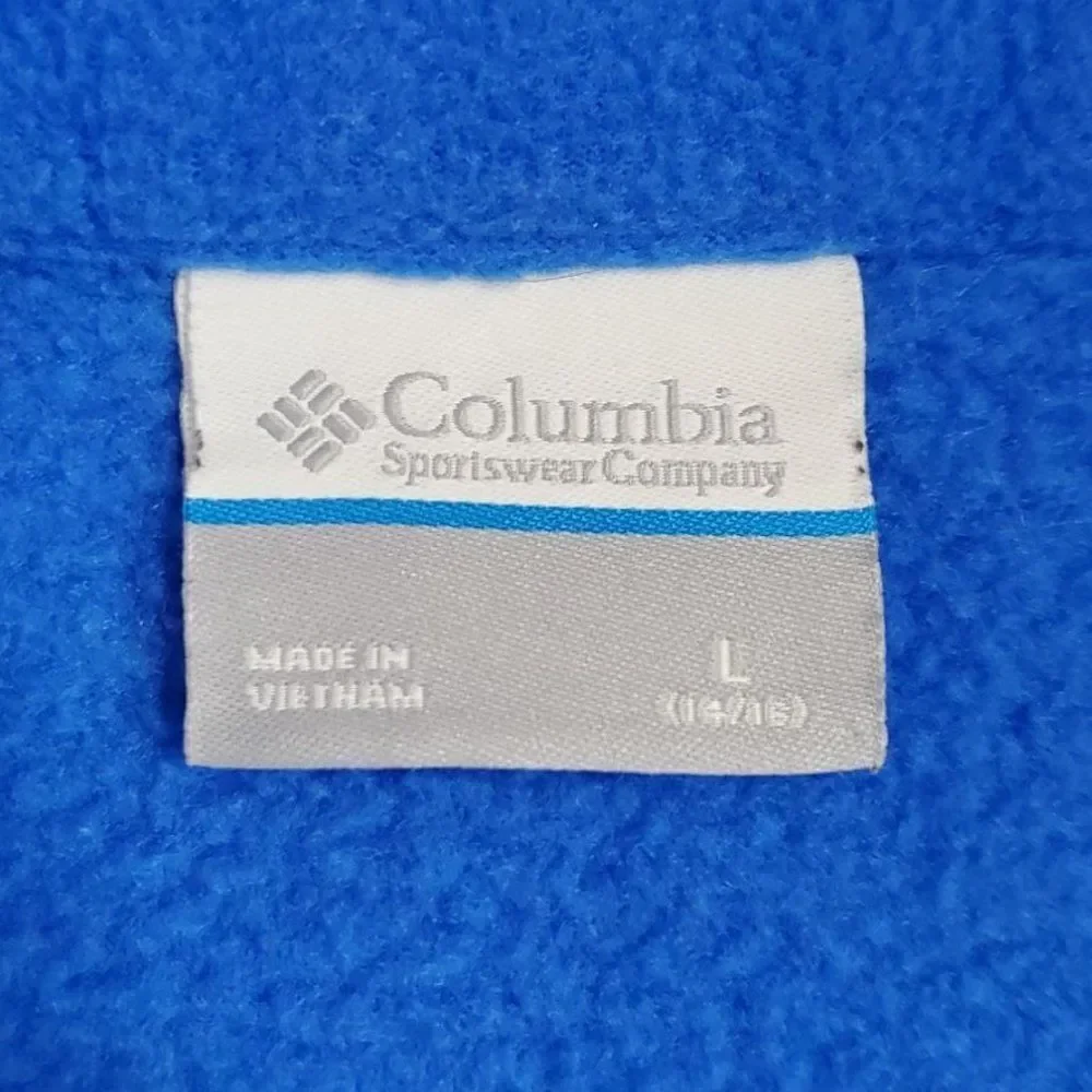 Columbia Big Kids Blue Unisex Full Zip Collared Cozy Fleece Jacket